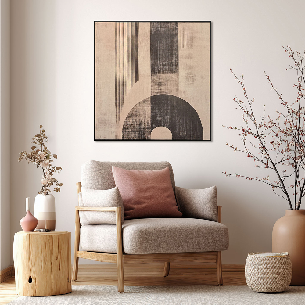 The Art Group   Irena Orlov 'Rhythmic Forms' Framed Linen Canvas 80x80cms , BrandAlley