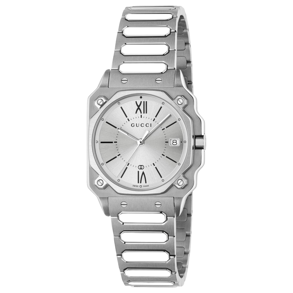 Gucci Women's   Silver G-Flat Ya166504 30 Mm Dial  Stainless Steel Watch , BrandAlley