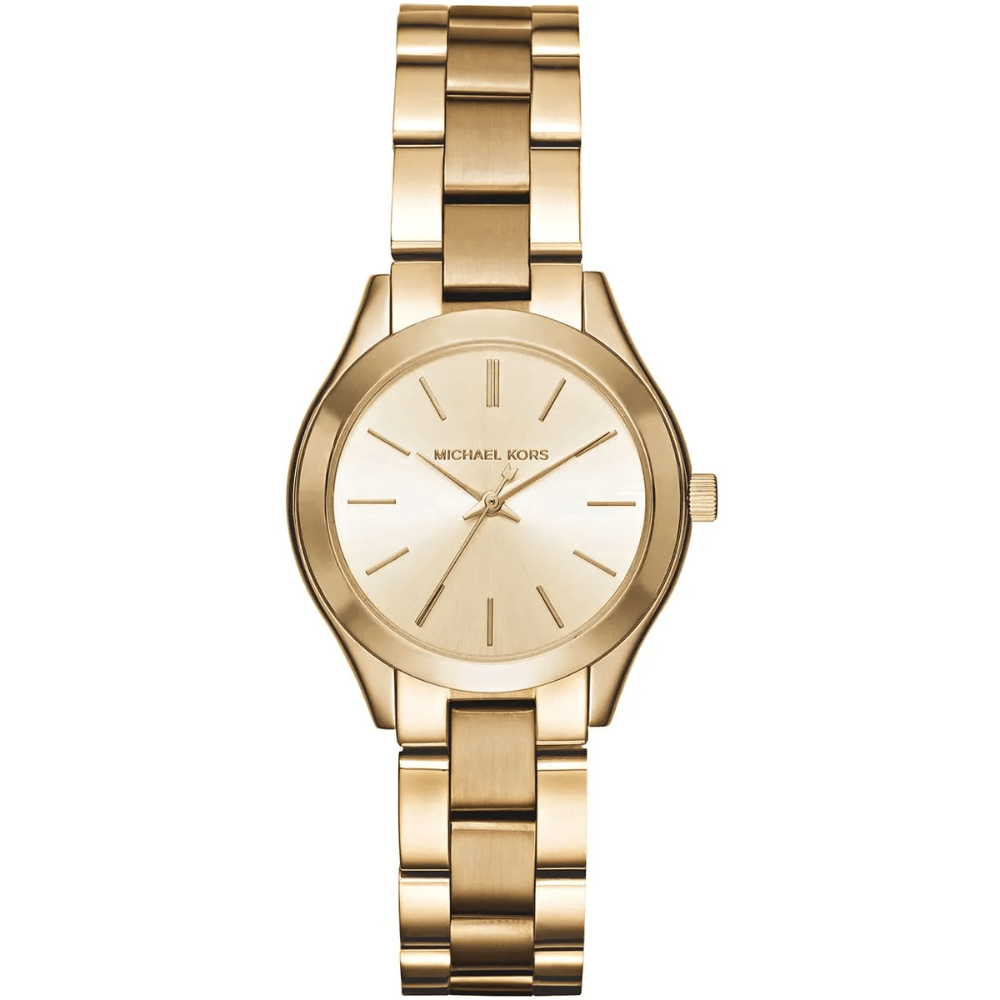 Michael Kors Women's   Gold Mk3512 Mini Slim Runway -Tone Stainless Steel Watch , BrandAlley
