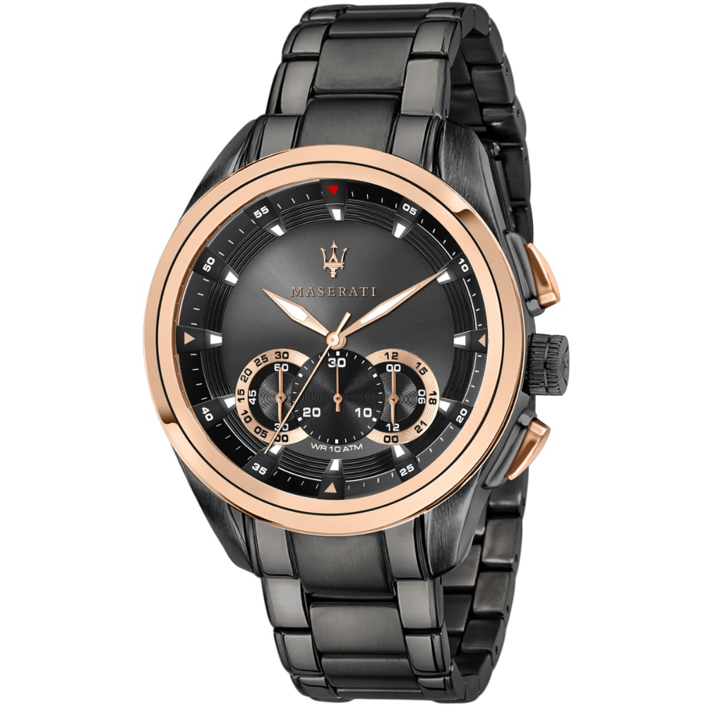 Maserati Men's   Traguardo R8873612016 Chronograph 45mm Black Dial  Watch , BrandAlley