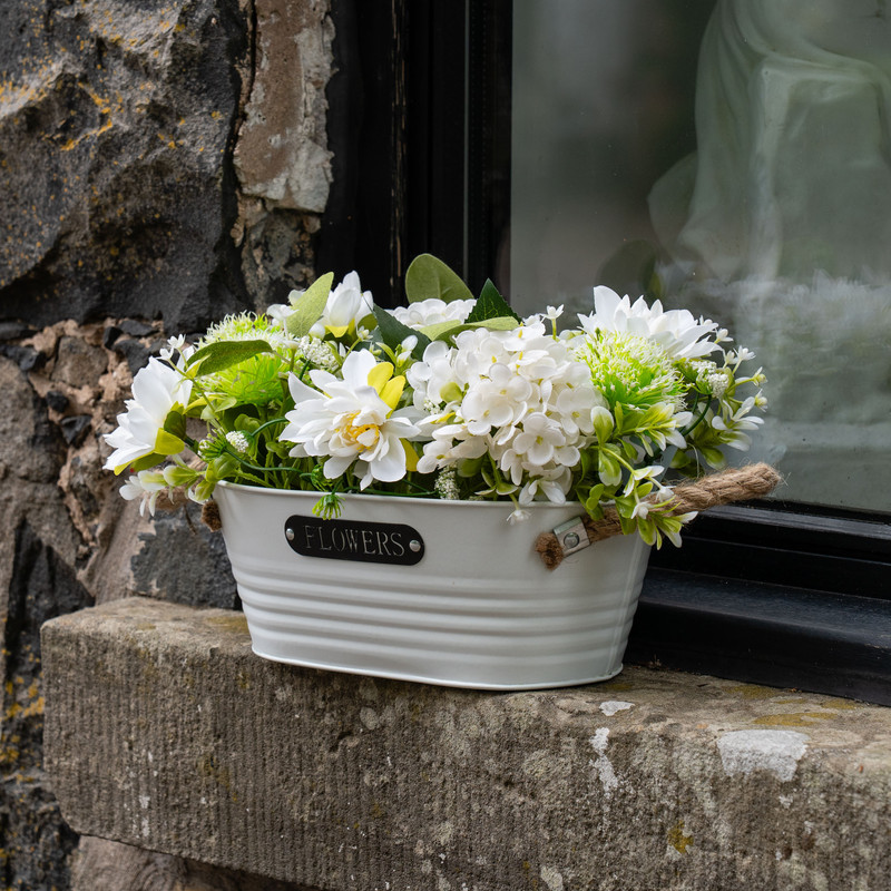 Scottish Everlastings   Artificial UV Hydrangea Trough in Size 35, BrandAlley