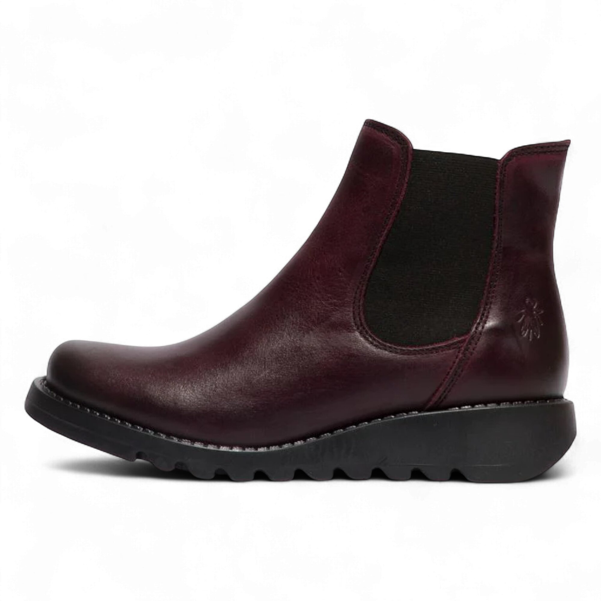 Fly London Women's   Red Salv Chelsea Leather Ankle Casual Wedge Heel Boots in Size 38, BrandAlley