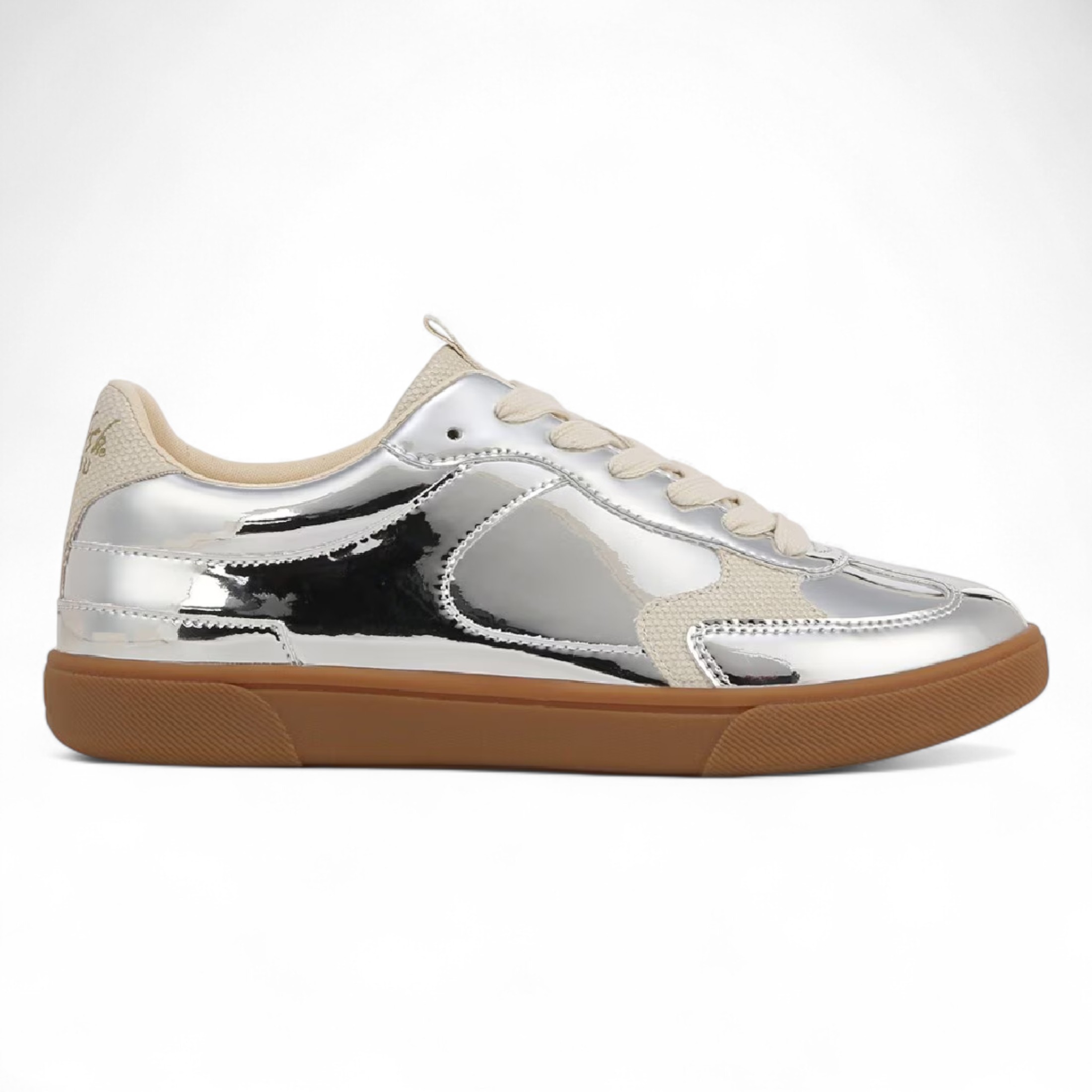 Blowfish Malibu Women's   Silver Lace-Up Sneakers - Tastic in Size 39, BrandAlley