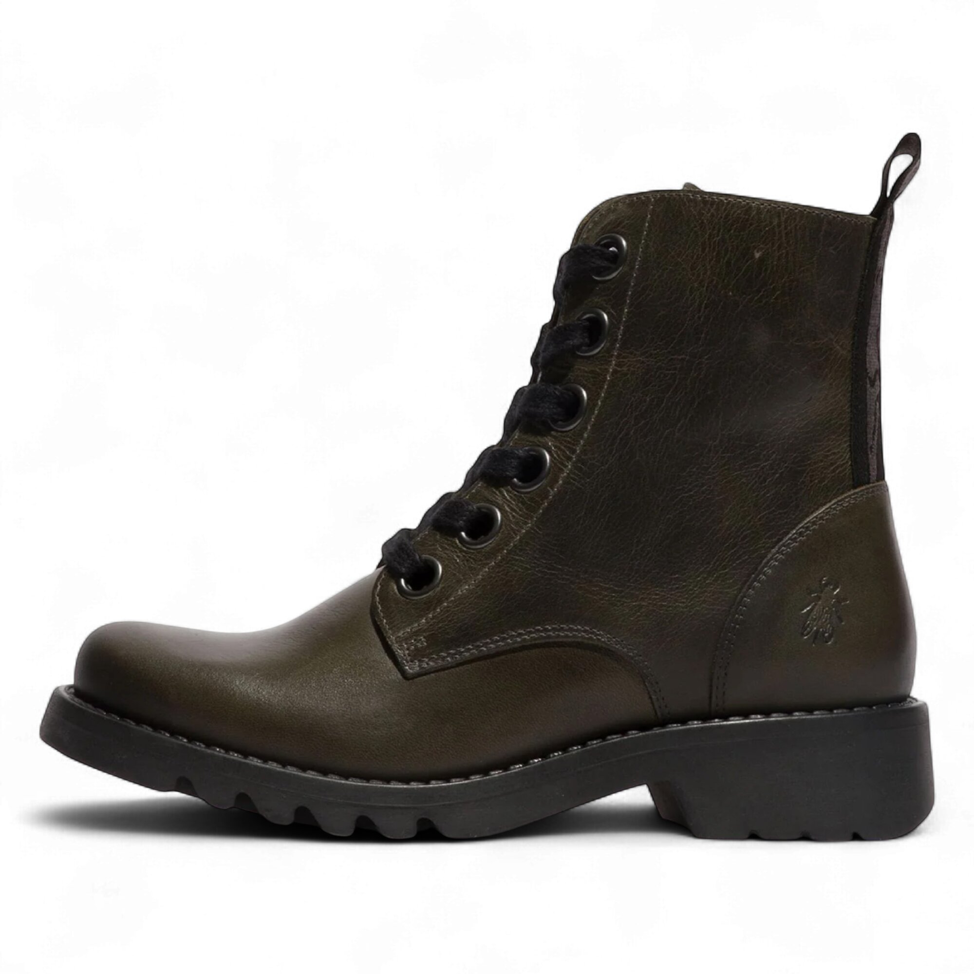Fly London Women's   Midnight Green Green Ragi539 Casual Rug Leather Lace-Up Ankle Boots in Size 37, BrandAlley