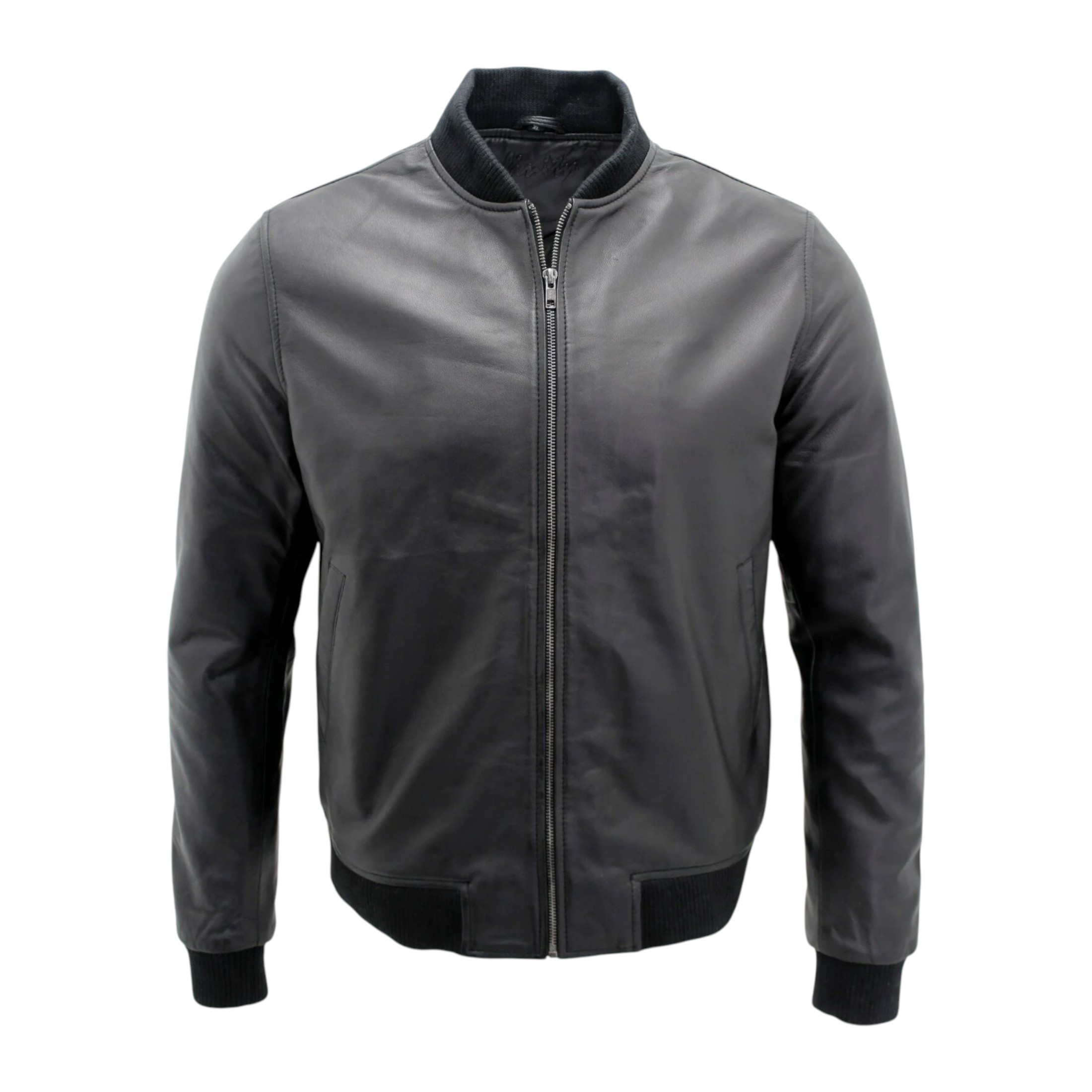 Infinity Leather Men's   Black  Varsity Leather Bomber Jacket-Camelford in Size 3XL, BrandAlley