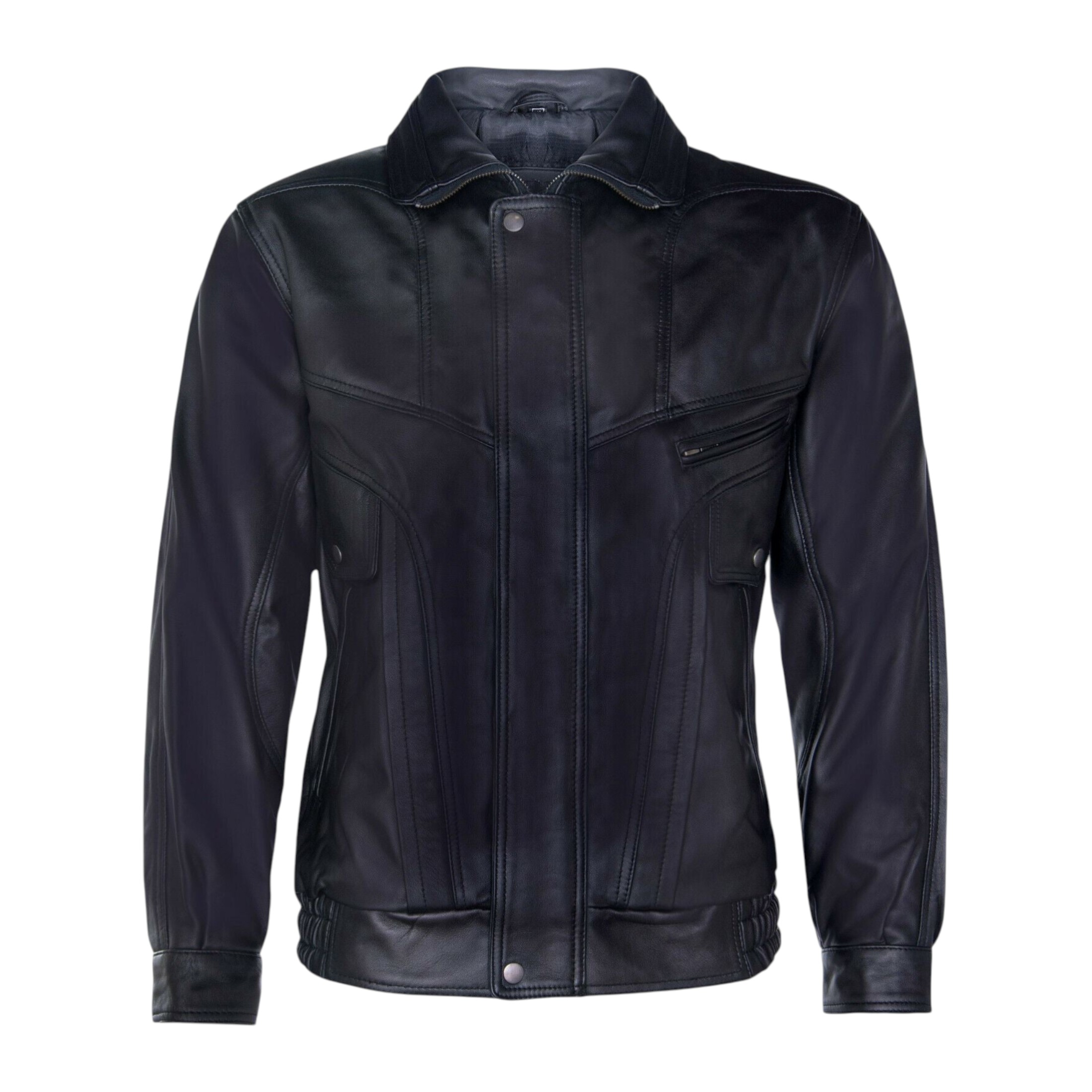 Infinity Leather Men's   Black  Harrington Bomber Leather Jacket-Cheshunt in Size S, BrandAlley