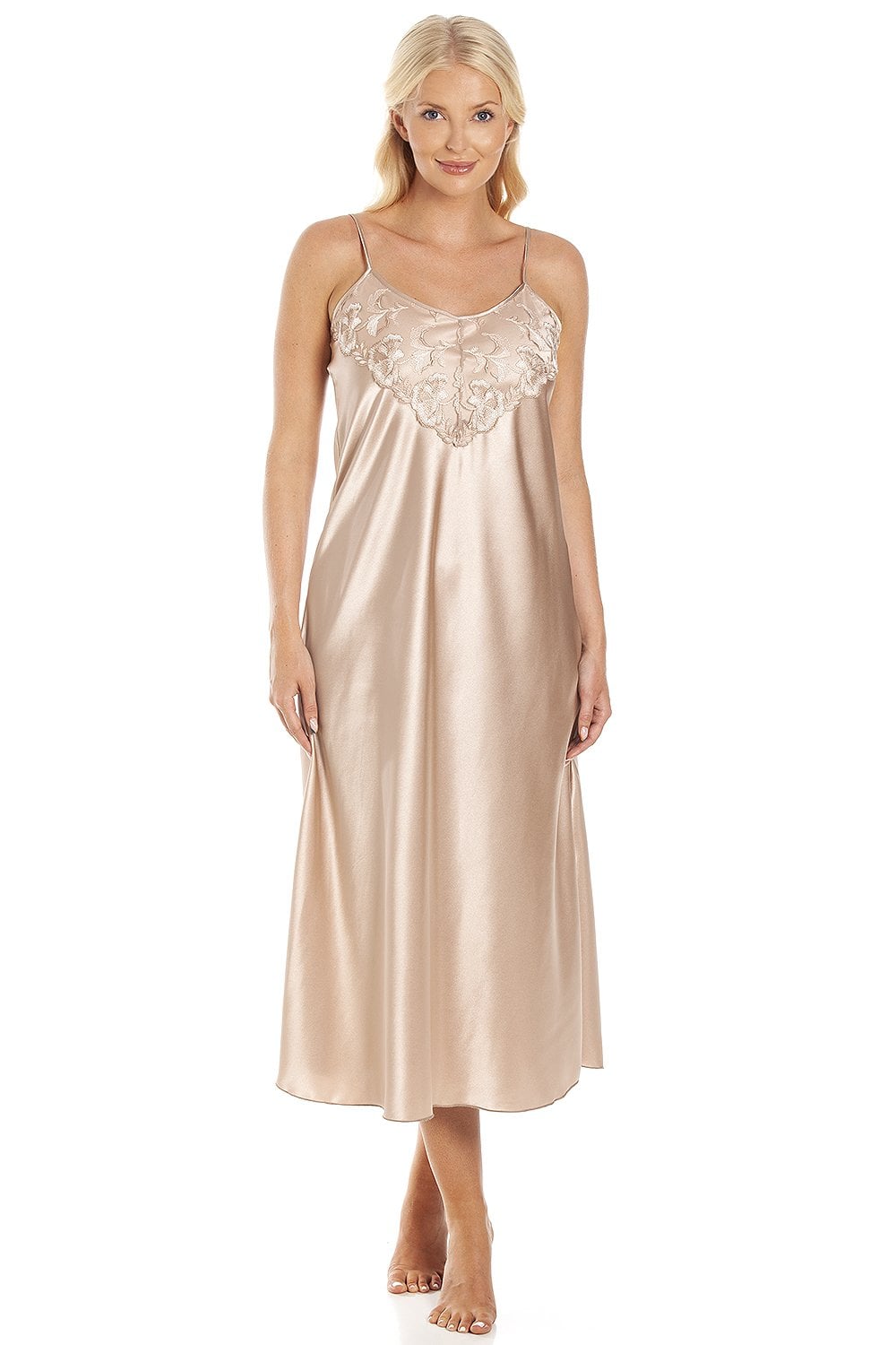 Camille Thin Strap Lace Satin Chemise Review: Perfect Size 14/16 Lingerie