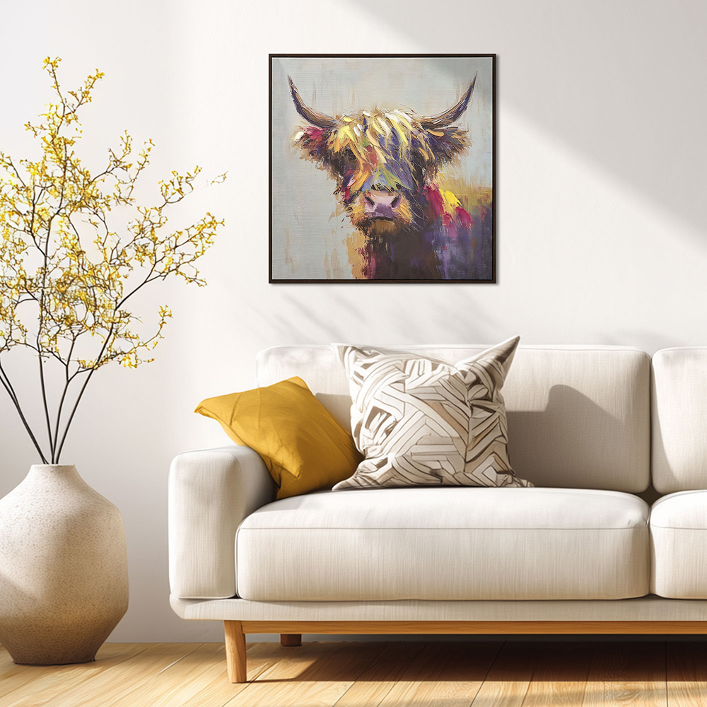 The Art Group   Jago Thomas 'Hamish' Framed Hand Painted Canvas 60x60cms , BrandAlley