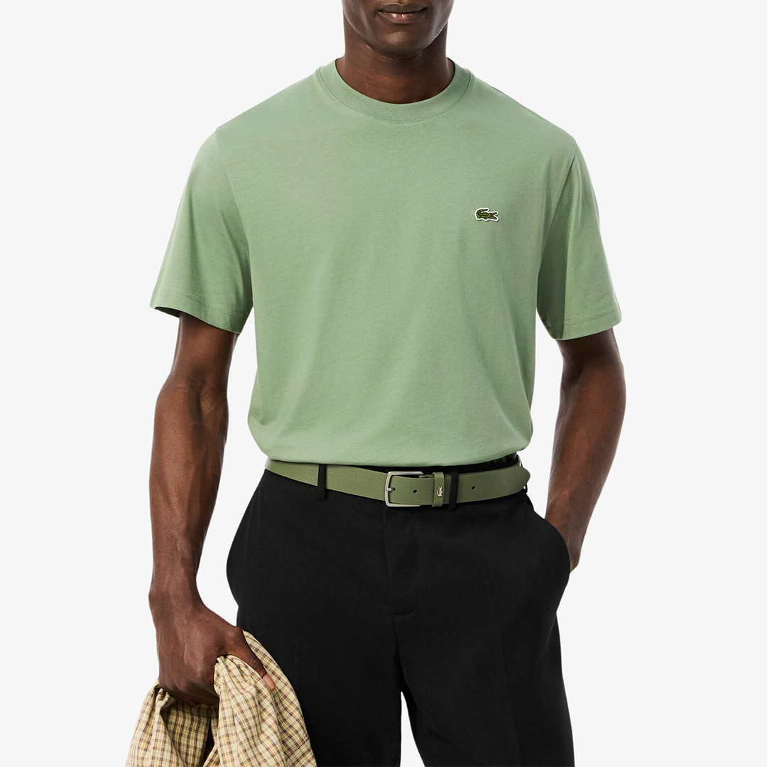 Lacoste Men's  Sage Green Cotton T-Shirt in Size 3XL, BrandAlley
