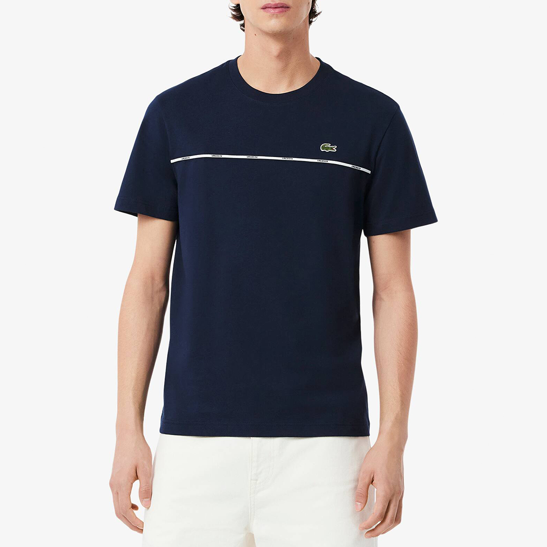 Lacoste Men's  Navy Cotton T-Shirt in Size XS, BrandAlley