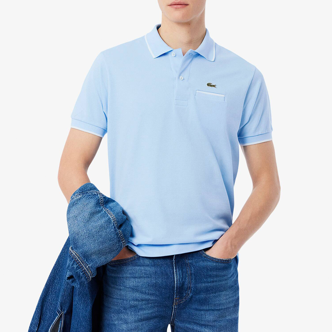 Lacoste Men's  Light Blue Polo Shirt in Size S, BrandAlley