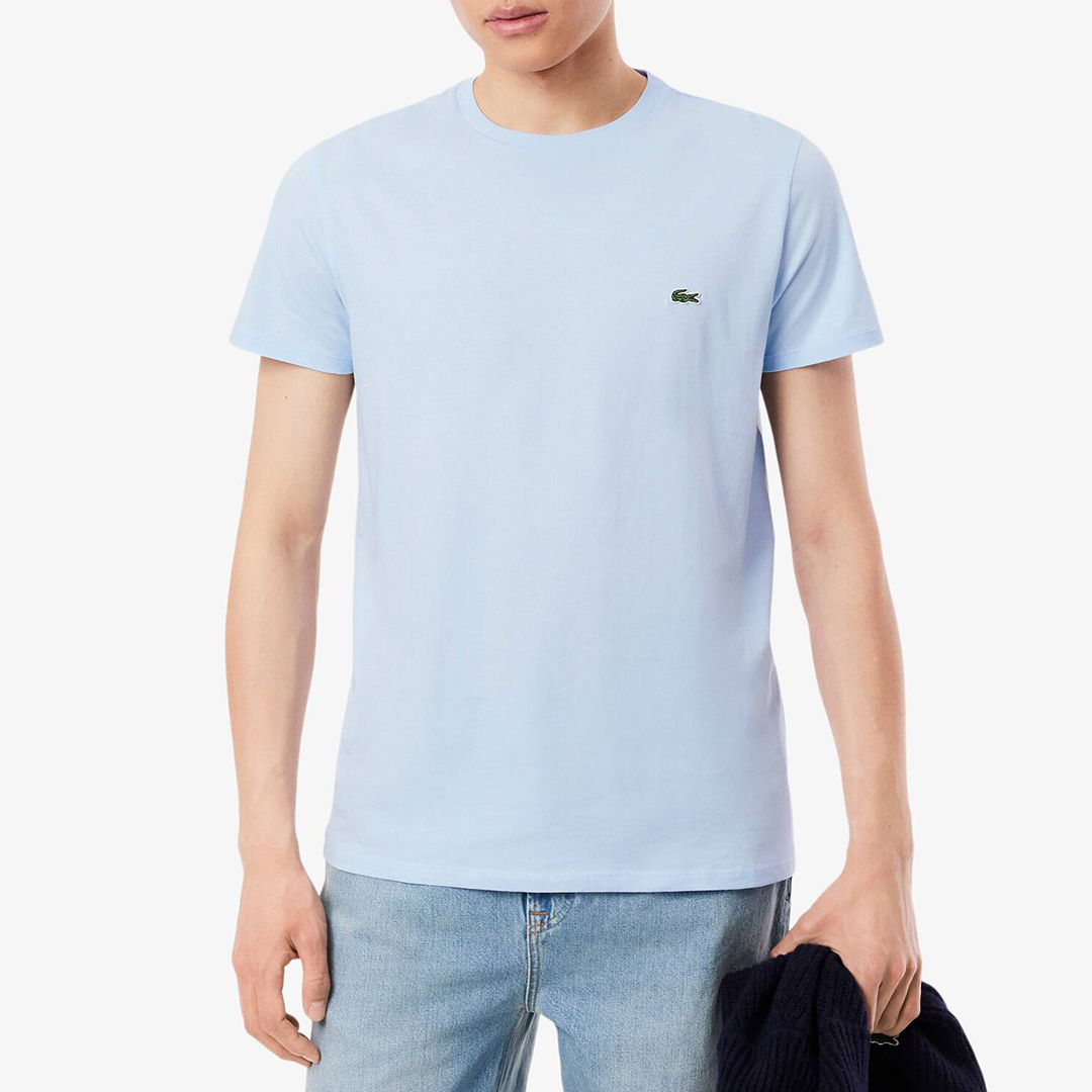 Lacoste Men's  Pale Blue Cotton T-Shirt in Size 3XL, BrandAlley