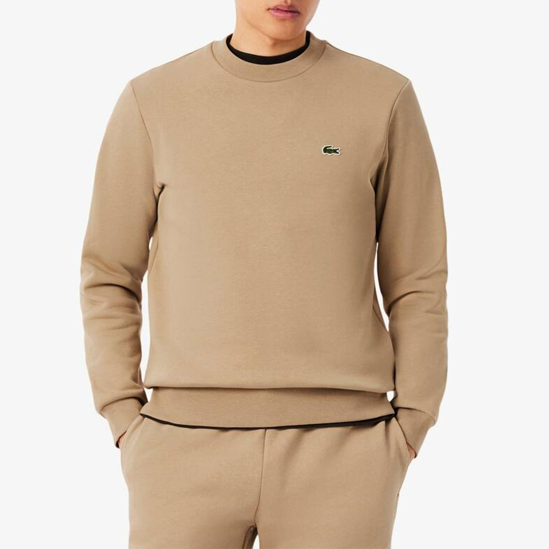Lacoste Men's   Brown Sand Cotton Jumper in Size 2XL, BrandAlley