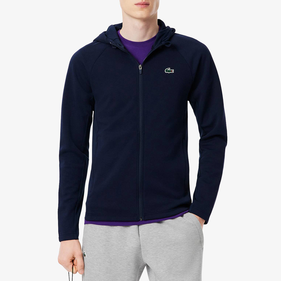Lacoste Men's   Navy Zip Up Hoodie in Size S, BrandAlley