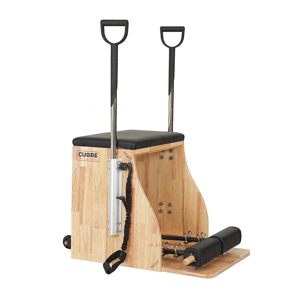 Cuore Pilates & Fitness   Black Wooden Pilates Chair with Adjustable Springs - Stable and Solid, BrandAlley