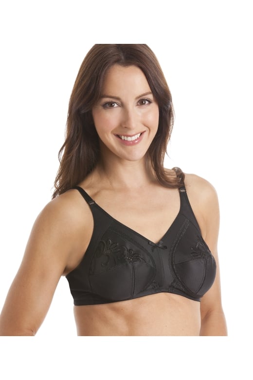 Camille Women's   Black Classic Soft Full Cup Non Wired Bra in Size 34C, BrandAlley
