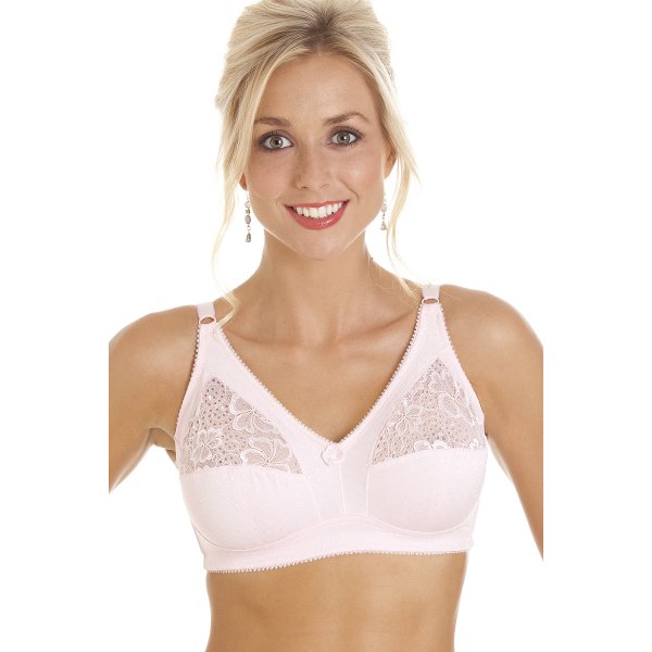 Camille Women's   Pink Soft Comfort Non Wired Bra in Size 36D, BrandAlley