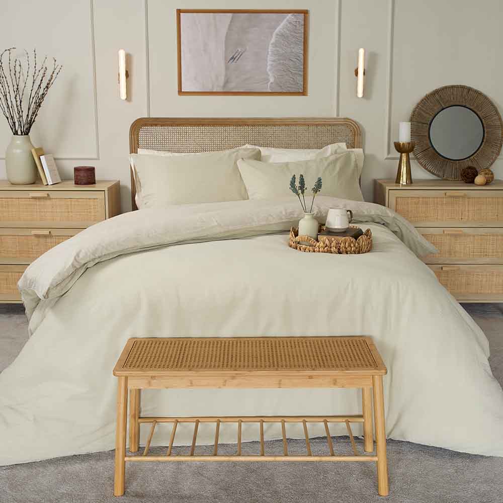 Belledorm   Avantika Duvet Cover set SuperKing Natural in Size Superking, BrandAlley