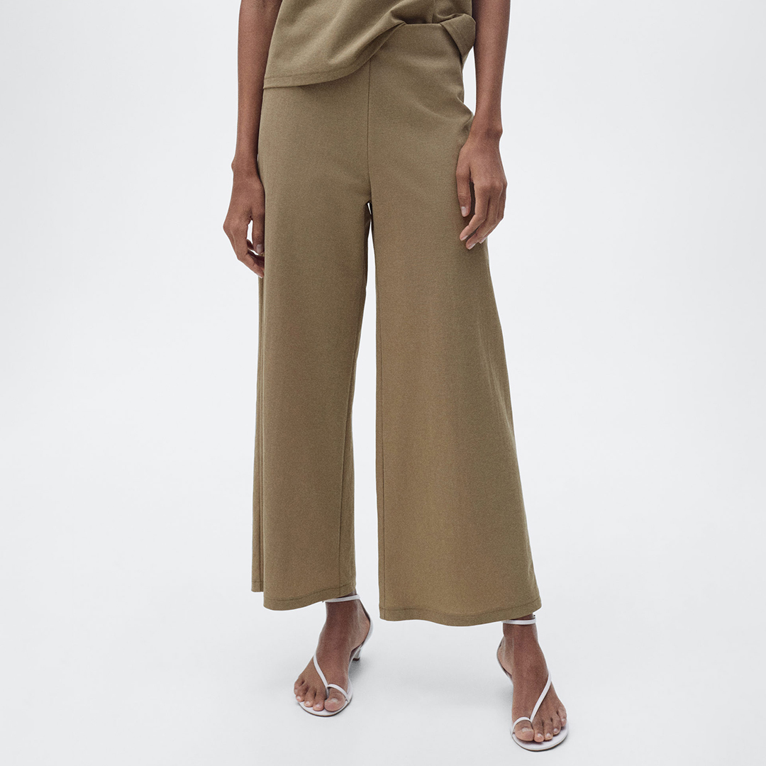 Mango Women's  Cropped palazzo trousers in Size XS, BrandAlley