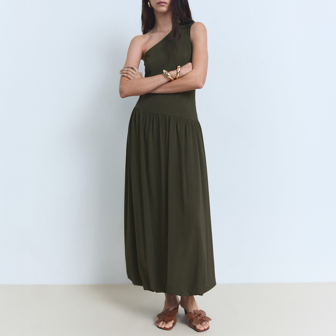Mango Women's  Long asymmetric balloon dress in Size XS, BrandAlley