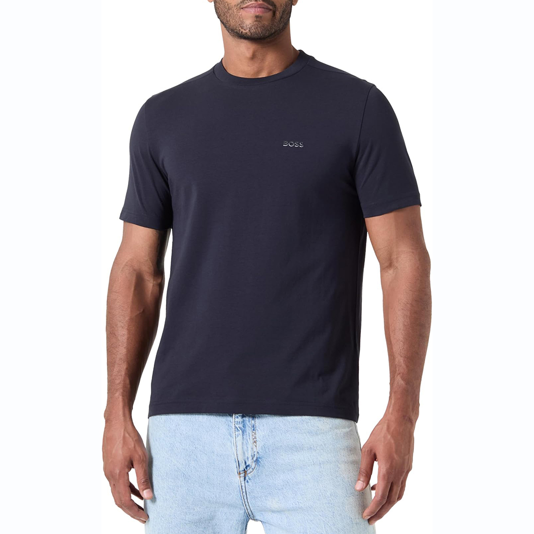 BOSS Men's   Blue Navy Crew Neck T-Shirt in Size XXXL, BrandAlley