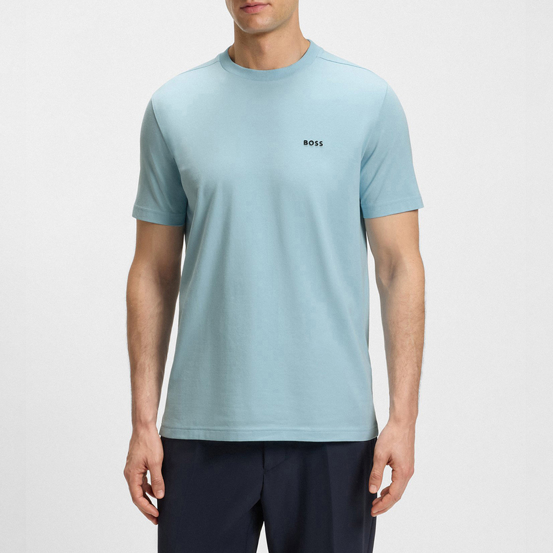 BOSS Men's  Blue Cotton T-shirt in Size S, BrandAlley
