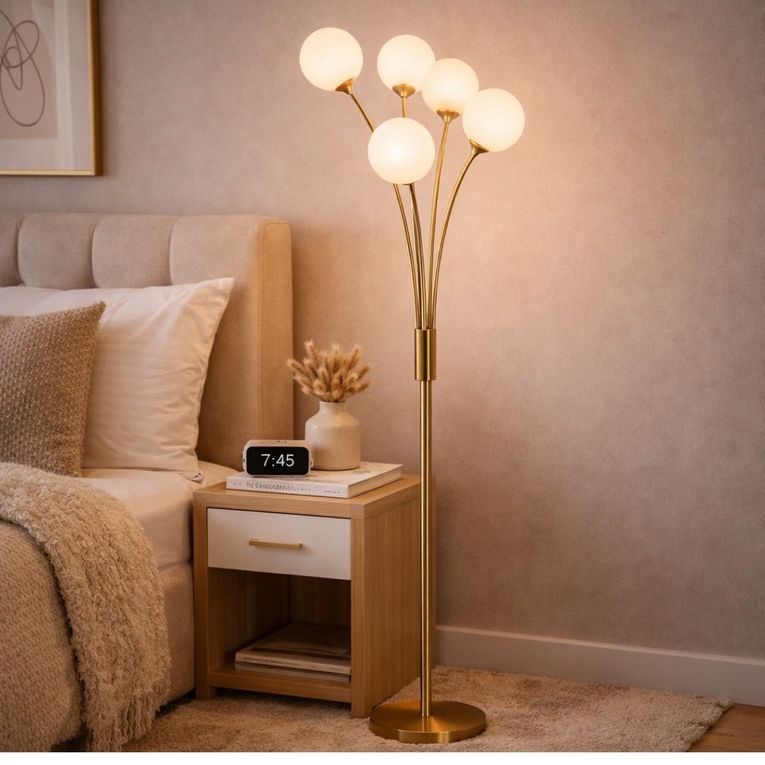 Pagazzi Lighting   Jackson 5-Light Gold Floor Lamp , BrandAlley