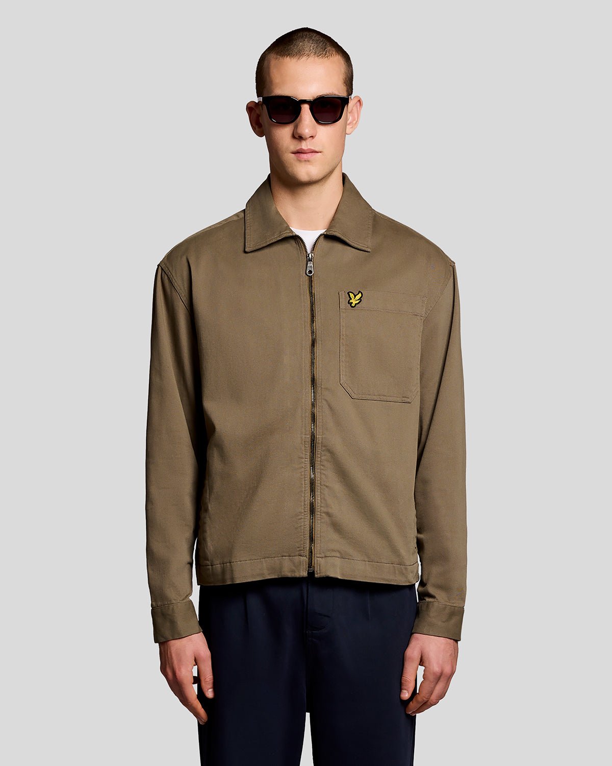 Lyle & Scott Men's   Green Lightweight Enzyme Wash Overshirt in Size XS, BrandAlley