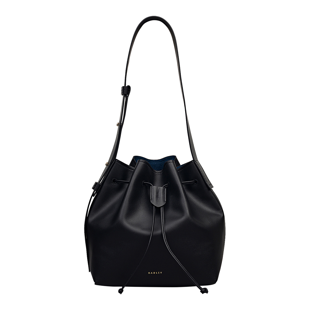Radley Women's   Black York Mews Medium Drawstring Shoulder Bag in Size Medium, BrandAlley