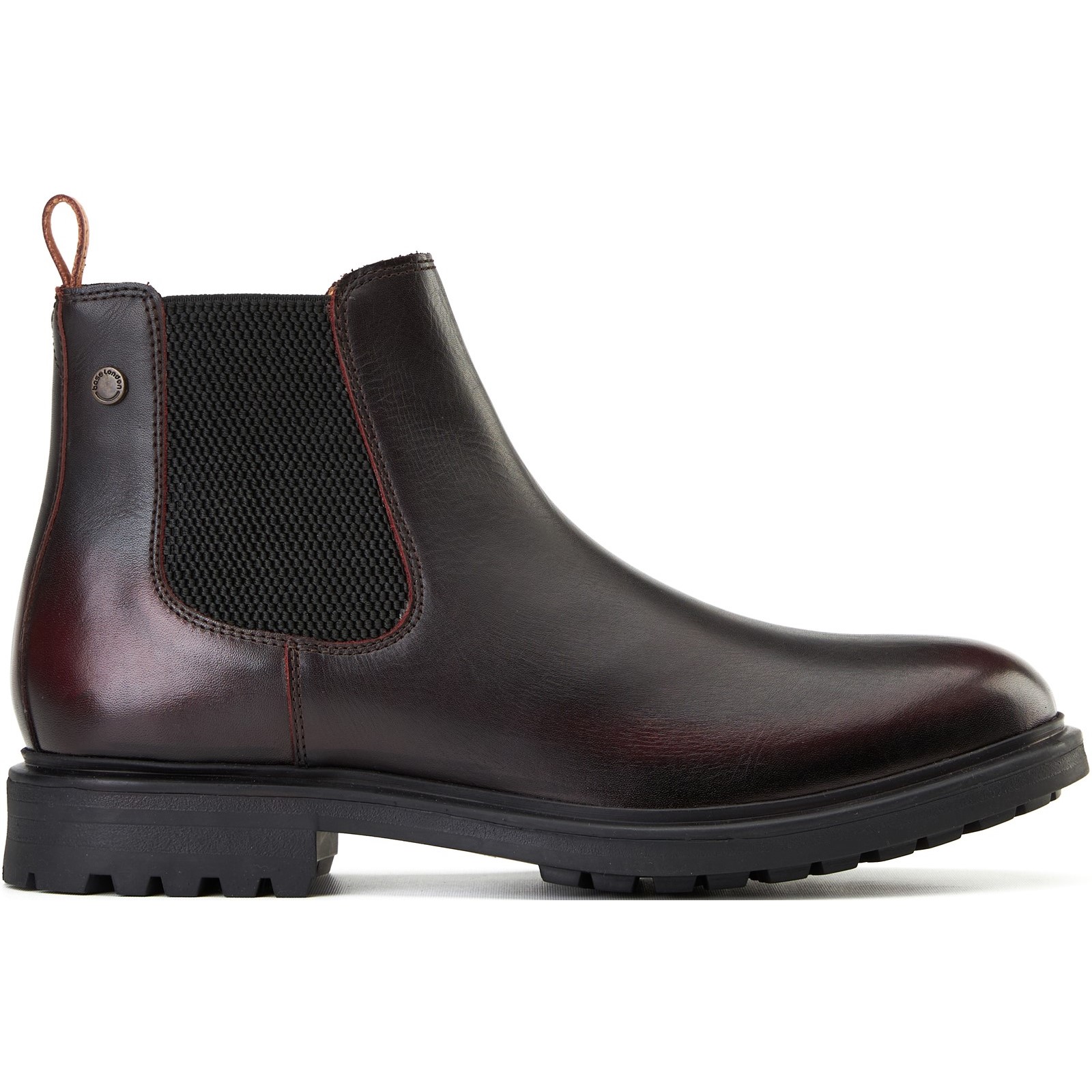 Base London Men's  Burgundy Roebuck Chelsea Boot in Size 11, BrandAlley