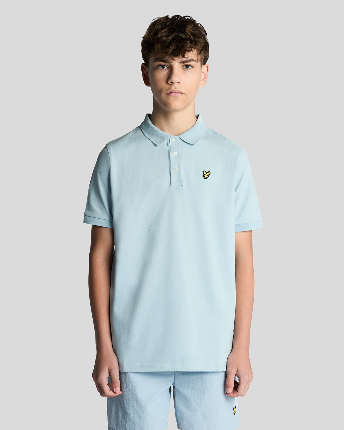 Lyle & Scott Boys   Blue Cotton Polo Shirt in Size 8/9 Years, BrandAlley