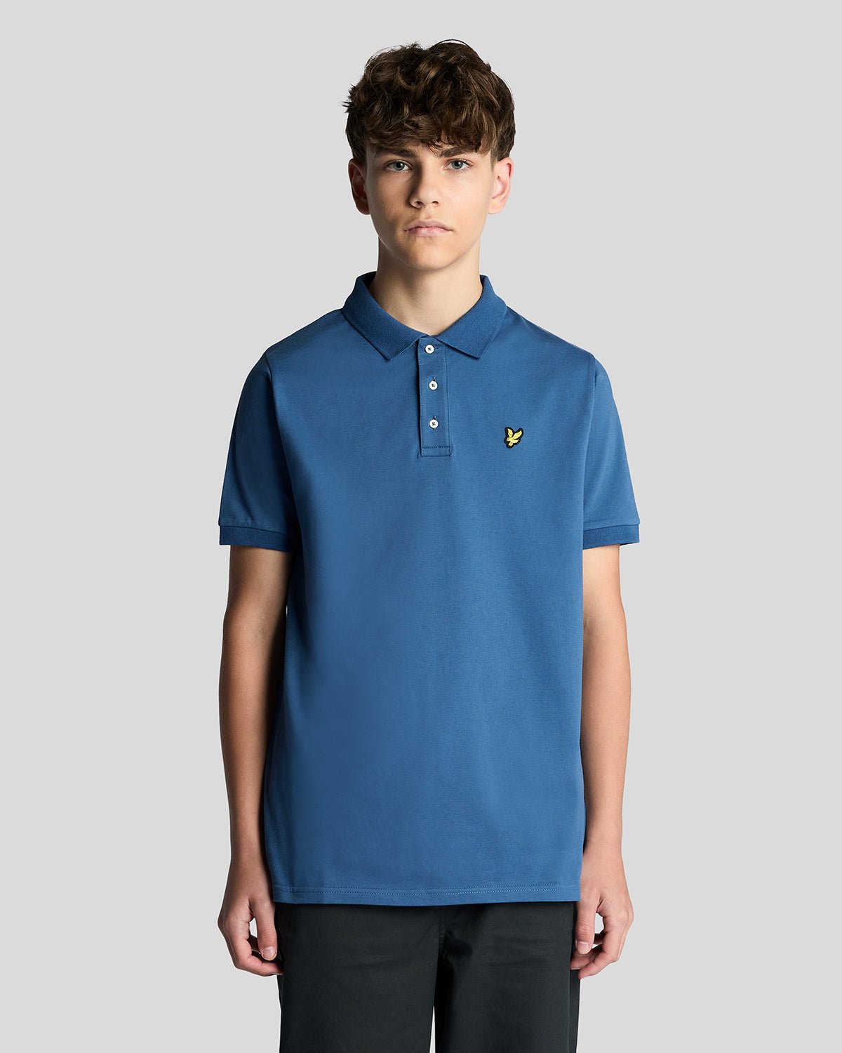 Lyle & Scott Boys   Blue Cotton Polo Shirt in Size 8/9 Years, BrandAlley