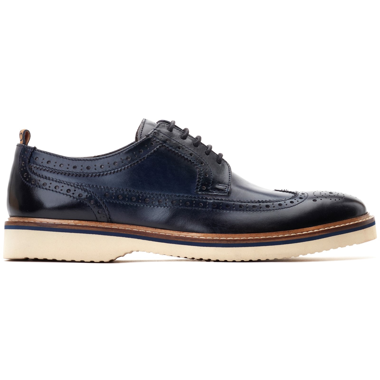Base London Men's   Navy Sully Brogue in Size 11, BrandAlley