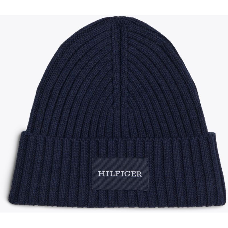 Tommy Hilfiger Men's   Blue Monotype Patch Beanie , BrandAlley