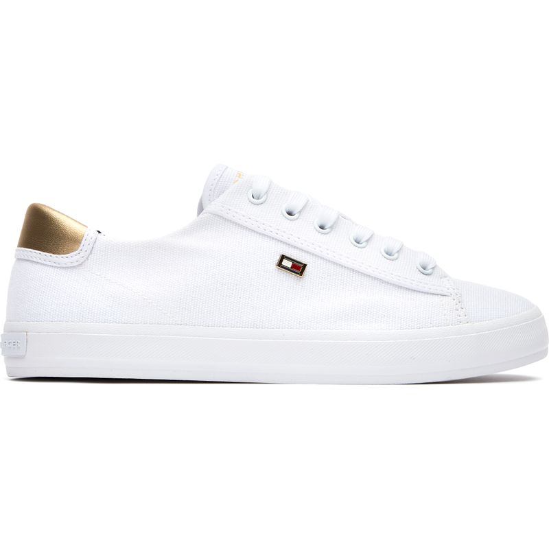 Tommy Hilfiger Women's  Vulc Canvas Lace Up Trainers in Size 4, BrandAlley