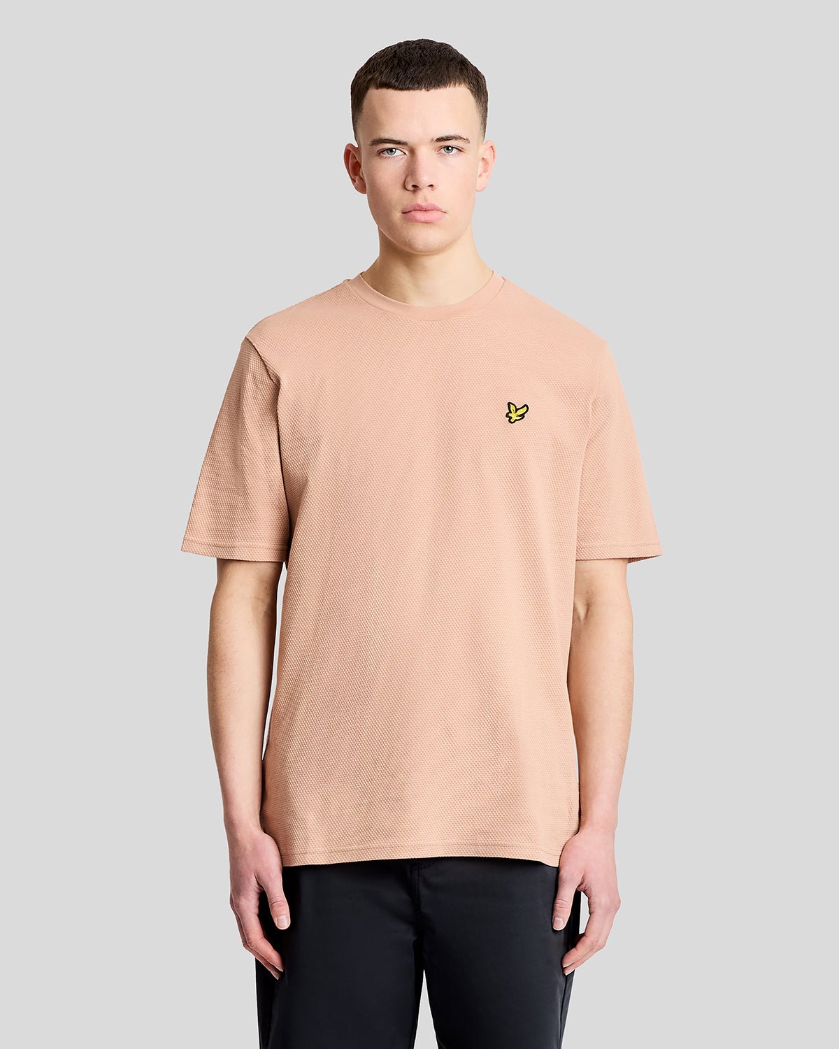 Lyle & Scott Men's  Textured Jacquard T-Shirt in Size L, BrandAlley
