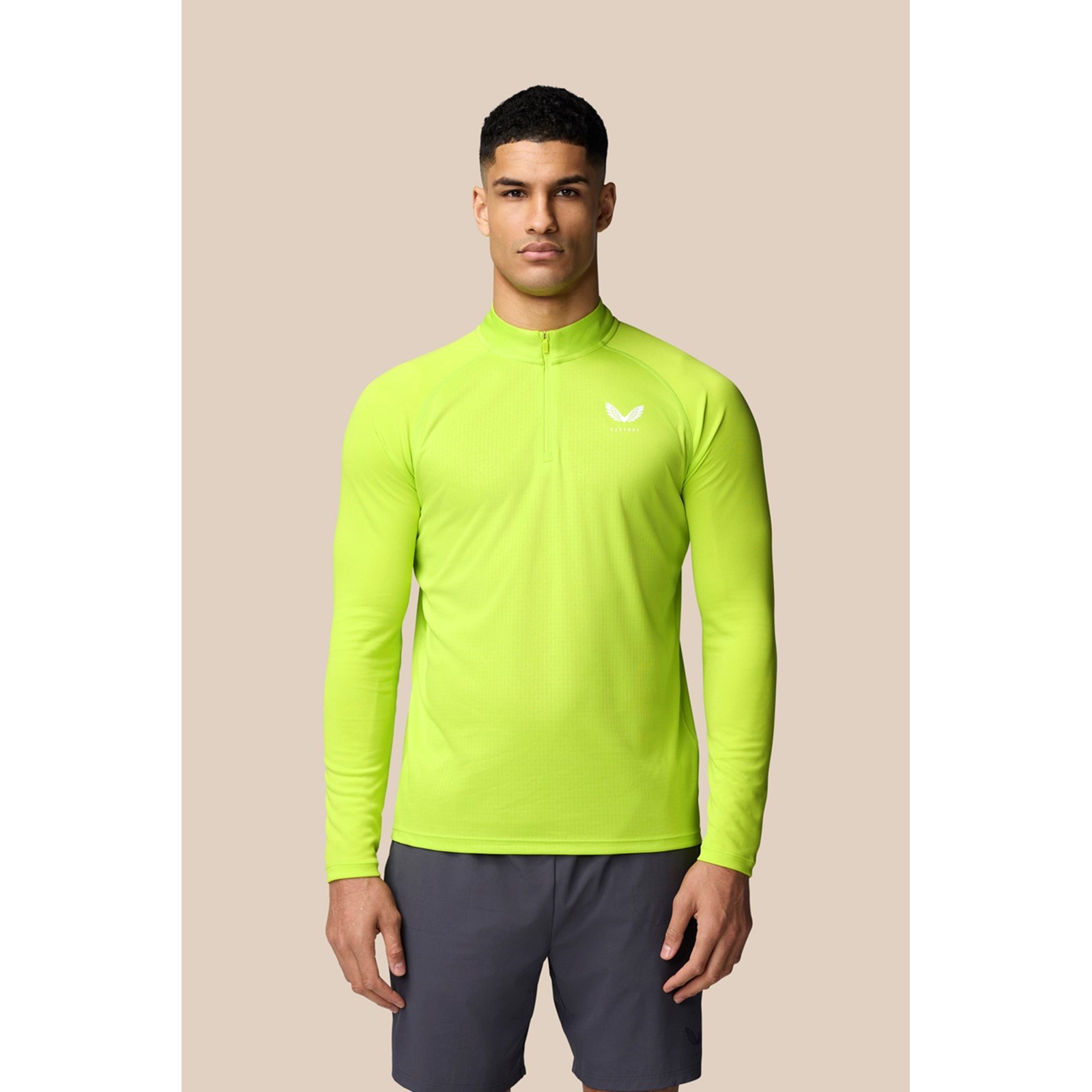 Castore Men's  Lime Green Adapt 1/4 Zip Top in Size XXL, BrandAlley