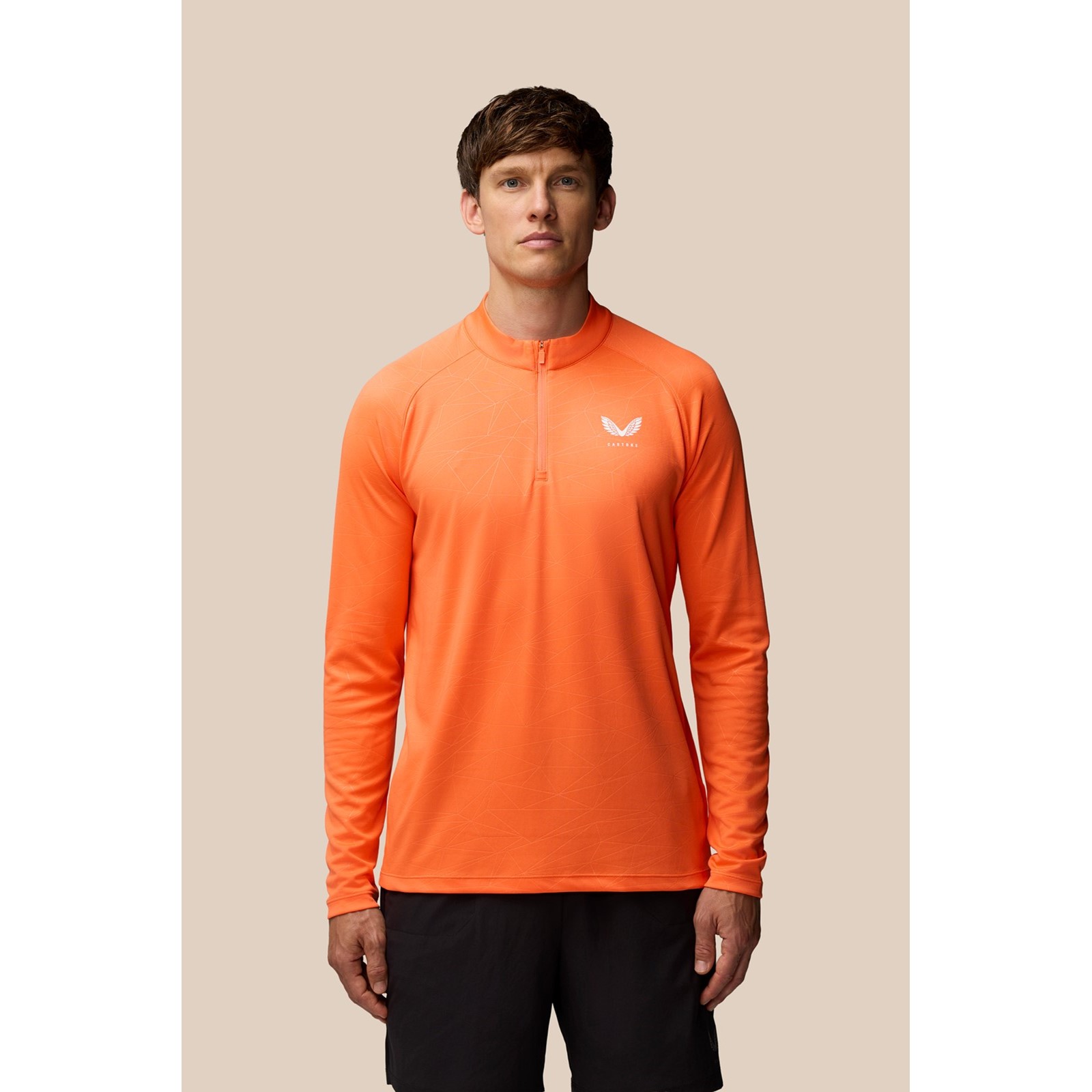 Castore Men's  Orange Adapt Training 1/4 Zip Top in Size S, BrandAlley