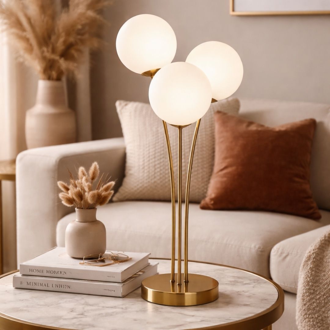 Pagazzi Lighting   Jackson 3-Light Gold Table Lamp , BrandAlley