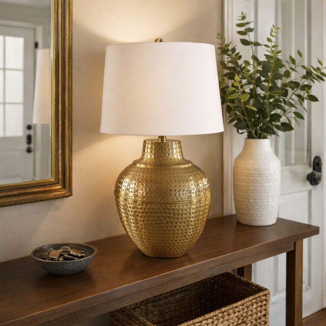Pagazzi Lighting    Gold Vanya Ceramic Table Lamp , BrandAlley
