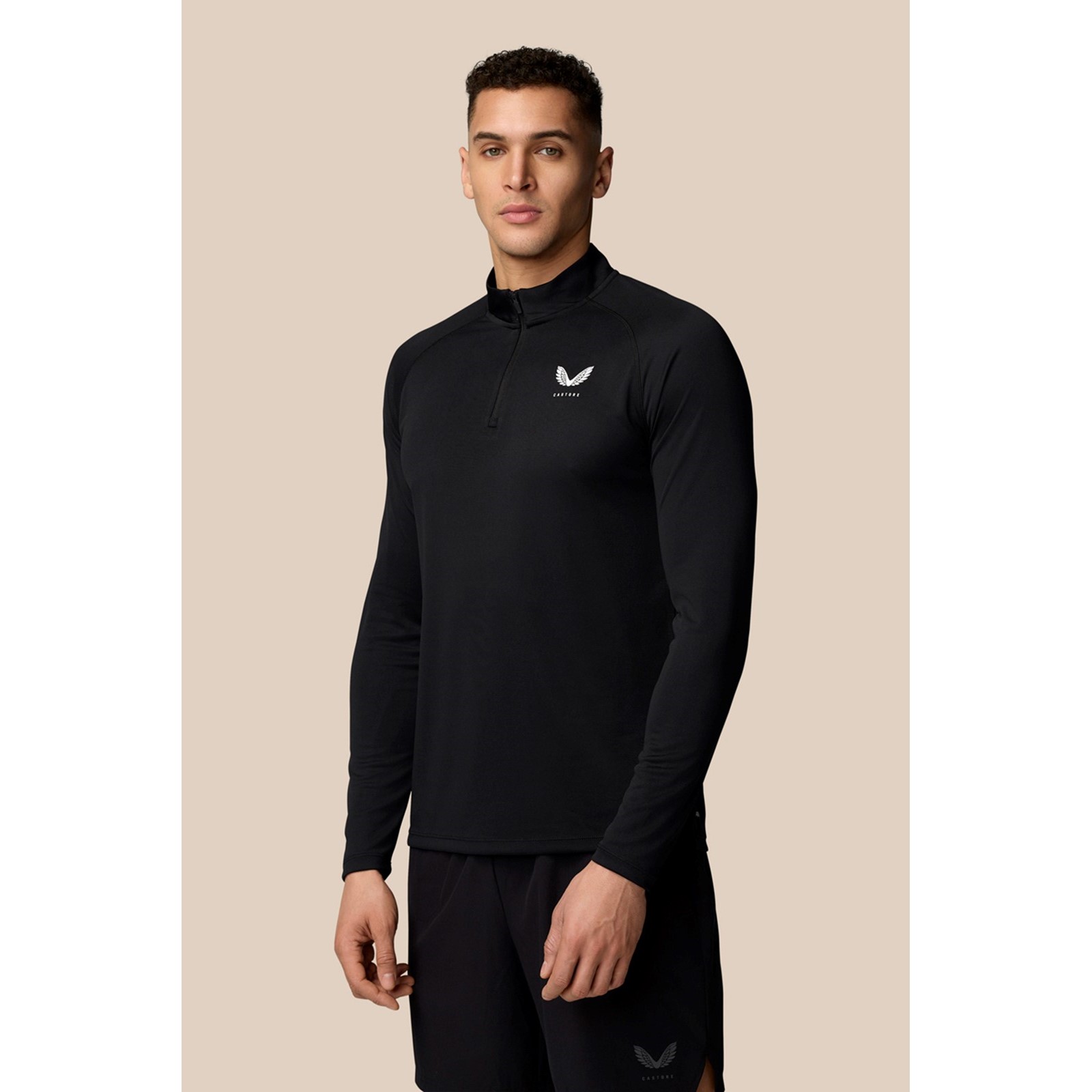 Castore Men's   Black Adapt Training 1/4 Zip Top in Size S, BrandAlley