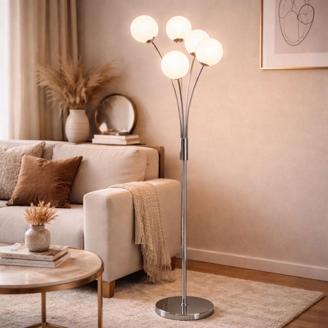 Pagazzi Lighting   Jackson 5-Light Chrome Floor Lamp , BrandAlley