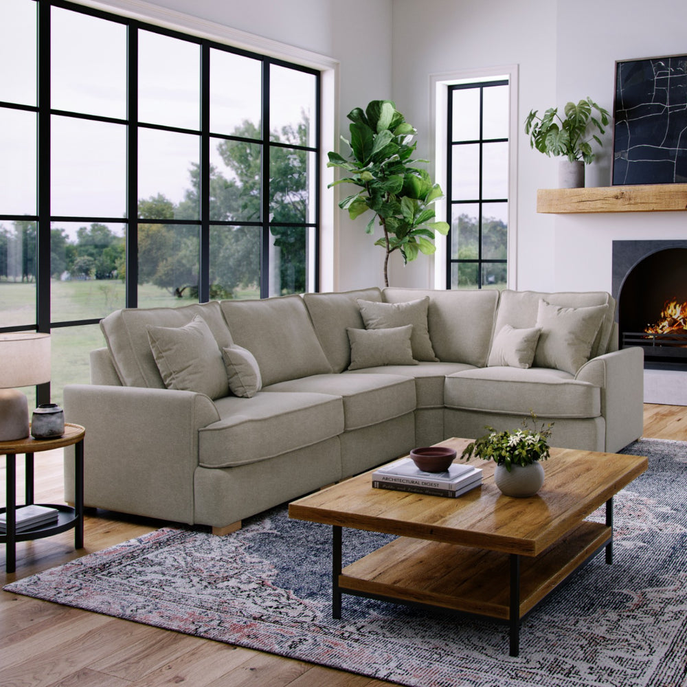 The Great Sofa Company    Beige Harrogate Right Hand Corner Sofa Stone in Size Extra Medium, BrandAlley