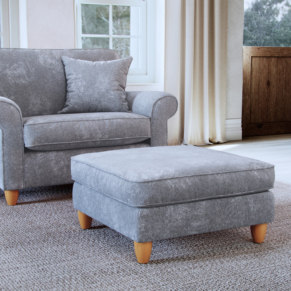 The Great Sofa Company   Abingdon Footstool Anthracite in Size Extra Medium, BrandAlley