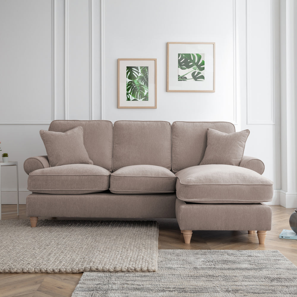 The Great Sofa Company    Beige The Bromfield Right Hand Chaise Sofa Putty in Size Extra Medium, BrandAlley