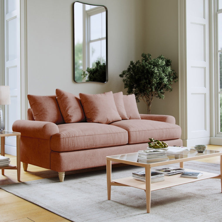 The Great Sofa Company    Orange Brentwood Large Sofa Coral in Size Large, BrandAlley