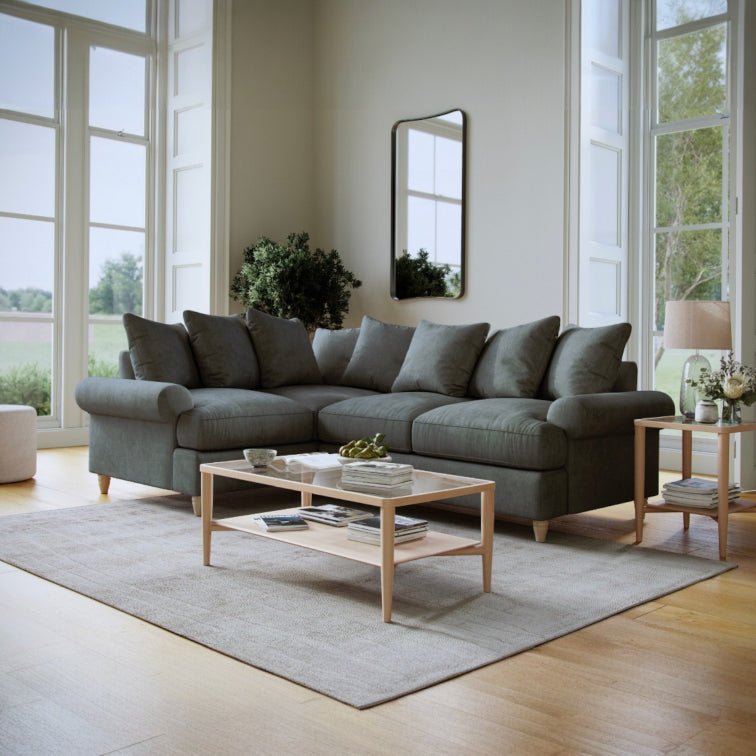 The Great Sofa Company   Brentwood Left Hand Corner Sofa Slate in Size Extra Medium, BrandAlley