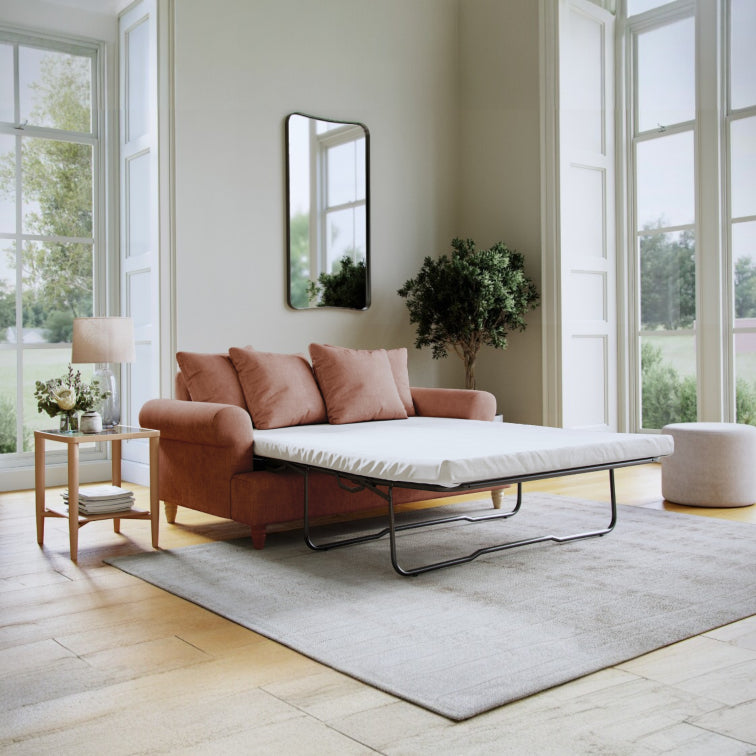 The Great Sofa Company    Orange Brentwood Sofa Bed Coral in Size Extra Medium, BrandAlley