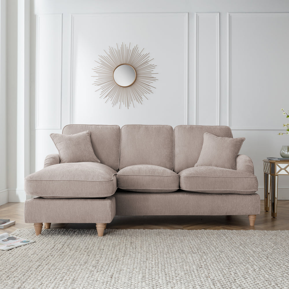 The Great Sofa Company   The Swift Left Hand Chaise Sofa  Putty in Size Extra Medium, BrandAlley