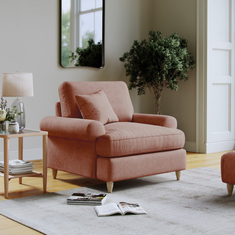 The Great Sofa Company   Brentwood Armchair Coral in Size Extra Medium, BrandAlley